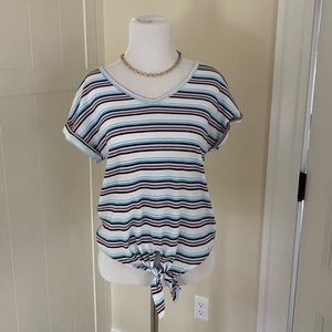 Hippie rose striped T-shirt